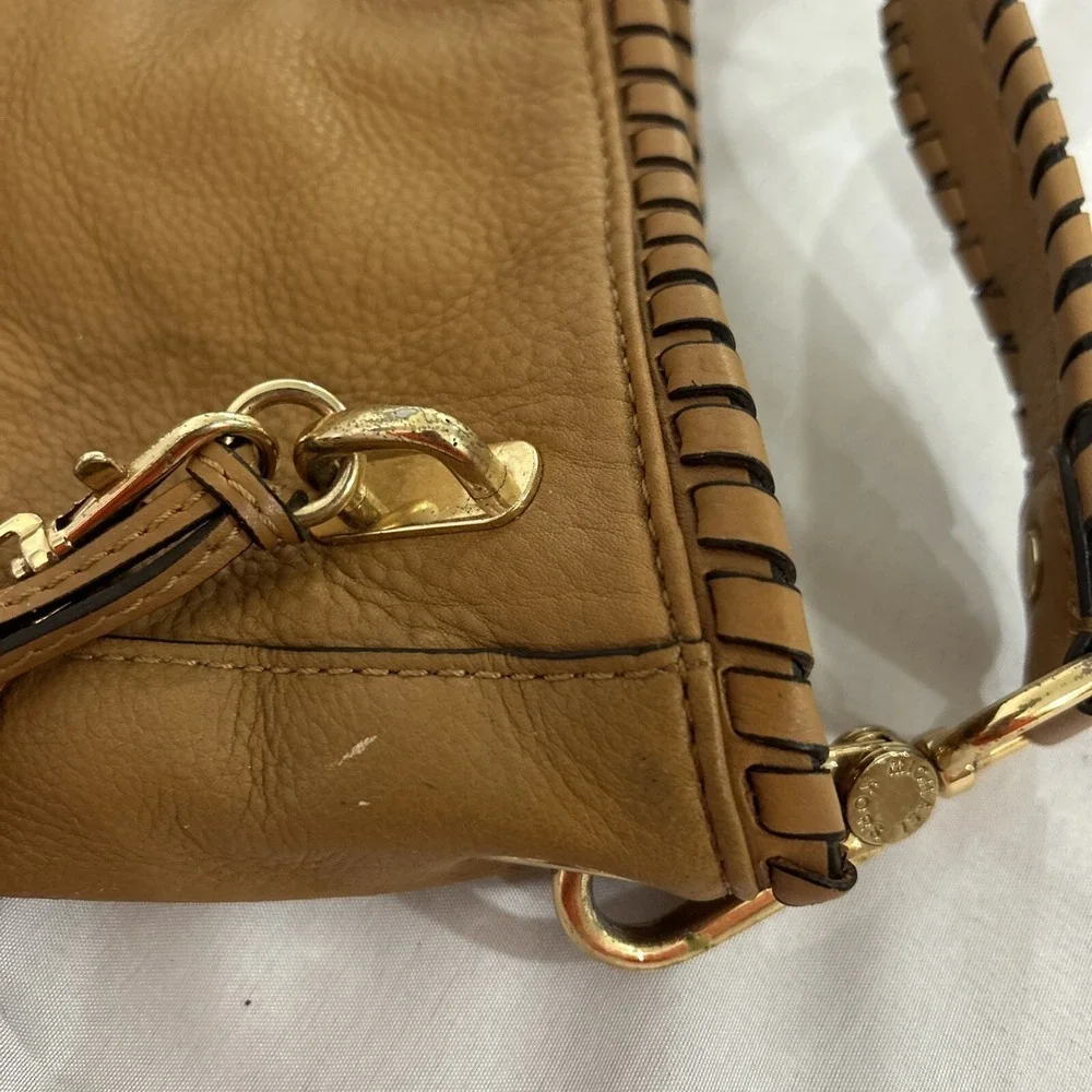 MICHAEL MICHAEL KORS Leather‎ Hobo Shoulder Bag Brown Pebbled Tassels Large